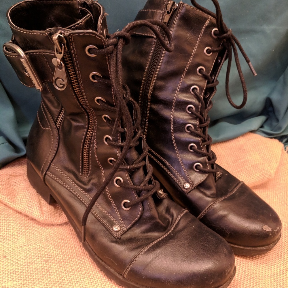 Guess Zip and Lace Boots